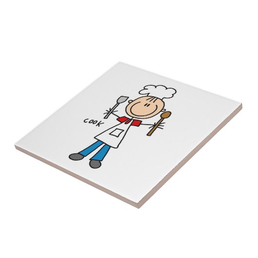 Stick Figuur Cook Tegeltje (Zijkant)