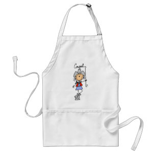 Stick Figuur Cowgirl met Lasso Apron Standaard Schort