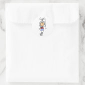 Stick Figuur Cowgirl met Lasso Stickers (Tas)