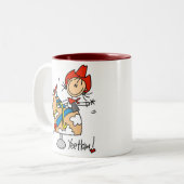 Stick Figuur Cowgirl Yee Haw Mok (Voorkant links)