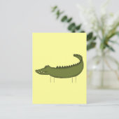 Stick Figuur Crocodile tshirts en Gifts Briefkaart (Staand voorkant)