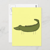 Stick Figuur Crocodile tshirts en Gifts Briefkaart (Voorkant / Achterkant)
