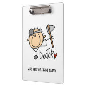 Stick Figuur Doctor met Reflex Hammer klembord (Links)