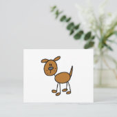Stick Figuur Dog T-shirts en cadeautjes Briefkaart (Staand voorkant)