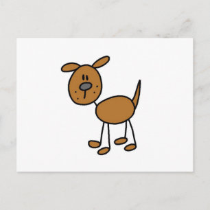 Stick Figuur Dog T-shirts en cadeautjes Briefkaart