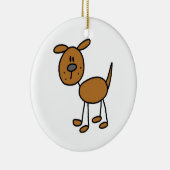 Stick Figuur Dog T-shirts en cadeautjes Keramisch Ornament (Rechts)