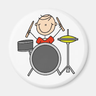 Stick Figuur Drummer Magnet