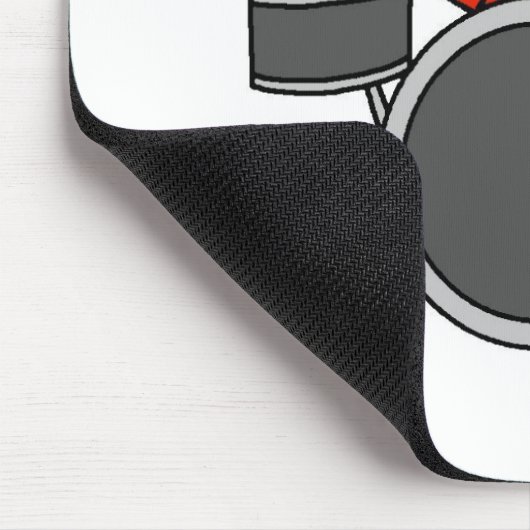 Stick Figuur Drummer Mousepad Muismat (Hoek)