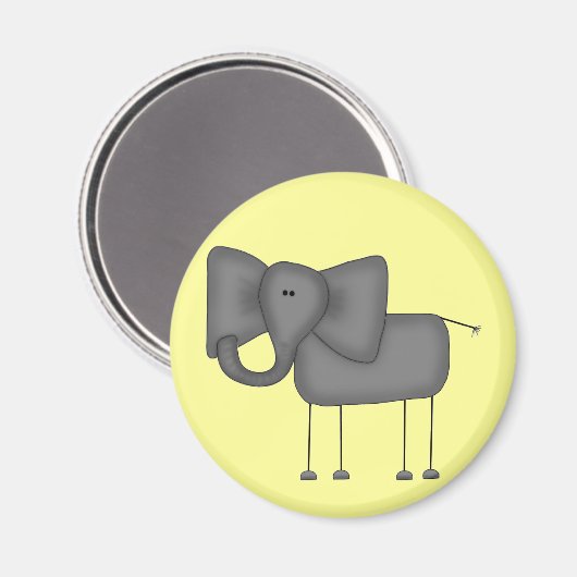 Stick Figuur Elephant Tshirts and Gifts Magneet (Voorkant / Achterkant)