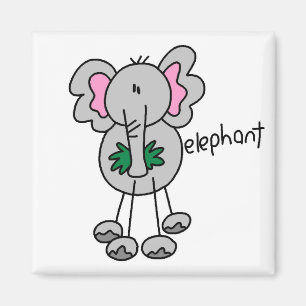 Stick Figuur Elephant Tshirts and Gifts Magneet