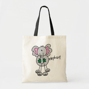 Stick Figuur Elephant Tshirts and Gifts Tote Bag