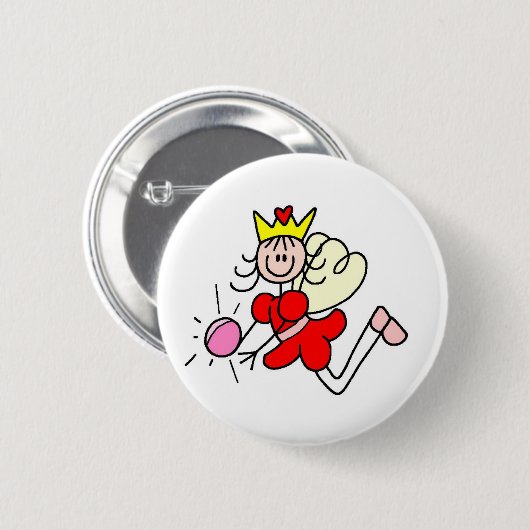 Stick Figuur Fairy Crystal Ball Button (Voorkant /achterkant)