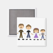 Stick Figuur familie Magneet (Voorkant / Achterkant)
