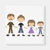 Stick Figuur familie Magneet (Voorkant)