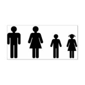 Stick Figuur familie Rubberstempel (Afrduk)
