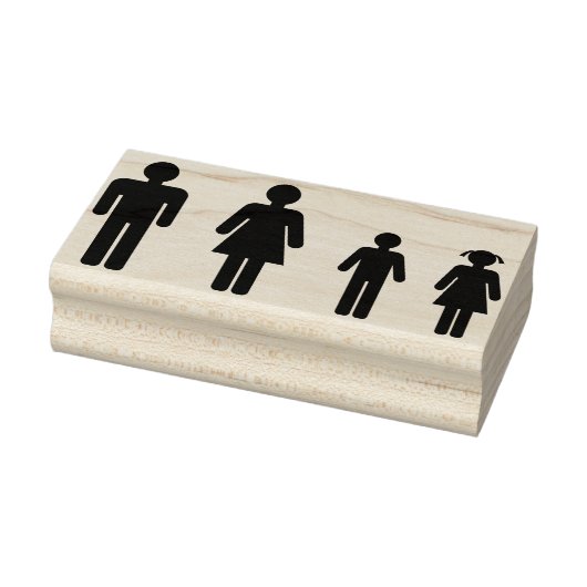 Stick Figuur familie Rubberstempel (Stempel)