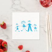 Stick figuur Familie servetten (Insitu)