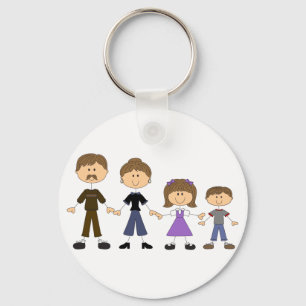 Stick Figuur familie Sleutelhanger