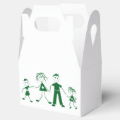 Stick figuur Familie voorkeursvakken Bedankdoosjes (Geopend)