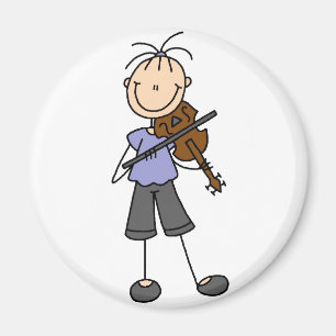Stick Figuur Fiddle Magnet