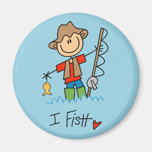 Stick Figuur Fisherman Magneet