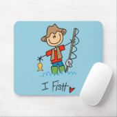 Stick Figuur Fisherman Muismat (Met muis)