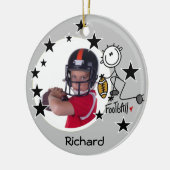 Stick Figuur Football Fotoversiering Keramisch Ornament (Links)