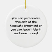 Stick Figuur Football Fotoversiering Keramisch Ornament (Achterkant)