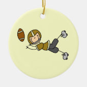 Stick figuur Football goud Keramisch Ornament (Voorkant)