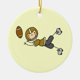 Stick figuur Football goud Keramisch Ornament