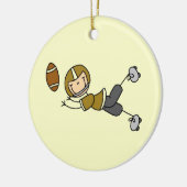 Stick figuur Football goud Keramisch Ornament (Links)