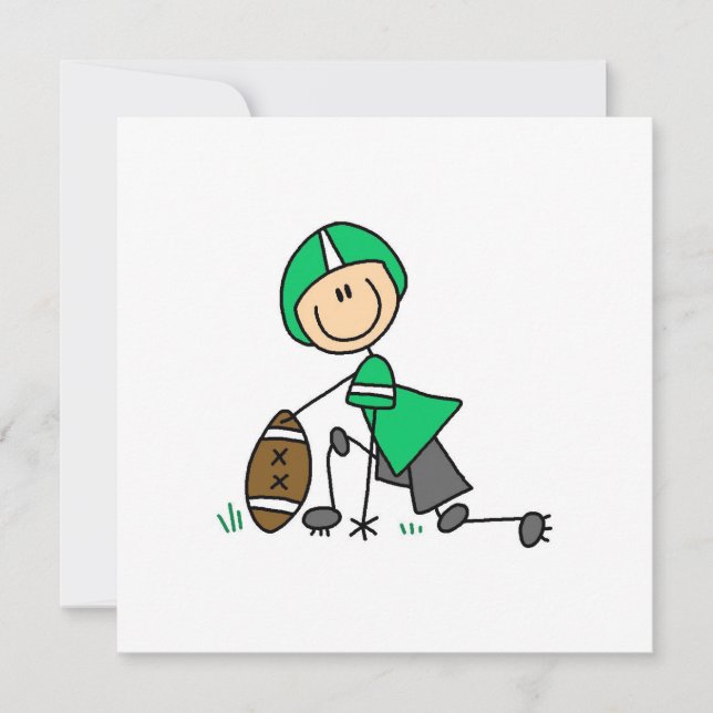 Stick Figuur Football Green (Voorkant)