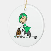 Stick Figuur Football Green Keramisch Ornament (Links)