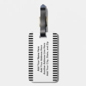 Stick Figuur Football Paars Bagagelabel (Achterkant verticaal)