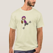 Stick Figuur Football Paars Shirt (Voorkant)