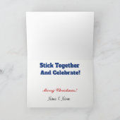 Stick figuur Gay Mannen paar kerst Kaart (Binnen)