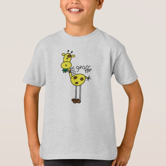 Stick Figuur Giraffe T-shirt (Voorkant)