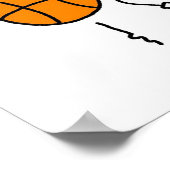 Stick Figuur Girl Basketball Player Tshirts Poster (Hoek)