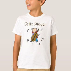 Stick Figuur Girl Cello Player T-shirts en cadeaut