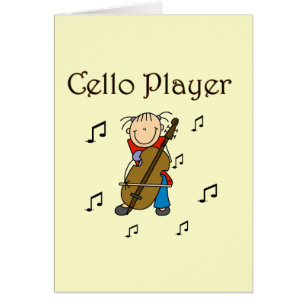 Stick Figuur Girl Cello Player T-shirts en cadeaut