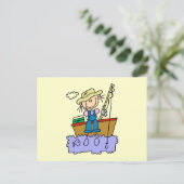 Stick Figuur Girl Gevist Briefkaart (Staand voorkant)