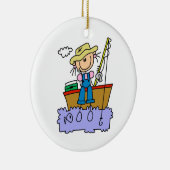 Stick Figuur Girl Gevist Keramisch Ornament (Rechts)