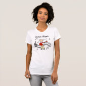 Stick Figuur Girl Guitar Player T-shirts en cadeau (Voorkant volledig)
