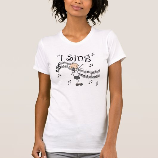 Stick Figuur Girl I Sing T-shirts en cadeautjes (Voorkant)