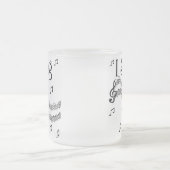 Stick Figuur Girl I Sing T-shirts en cadeautjes Matglas Koffiemok (Center)