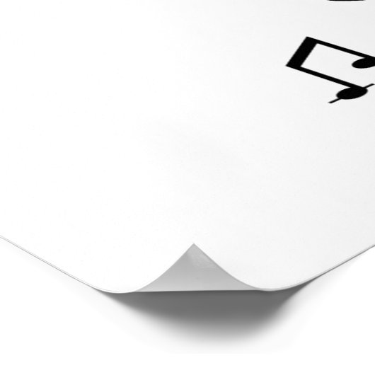 Stick Figuur Girl I Sing T-shirts en cadeautjes Poster (Hoek)