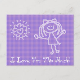 Stick Figuur Girl | Ik hou zoveel van je Briefkaart