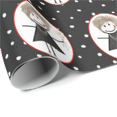 Stick Figuur Girl in Sneakers Cadeaupapier (Rol Hoek)