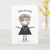 Stick Figuur Girl in Sneakers zien Kaart (Gele Bloem)