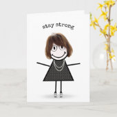 Stick Figuur Girl in Sneakers zien Kaart (Gele Bloem)